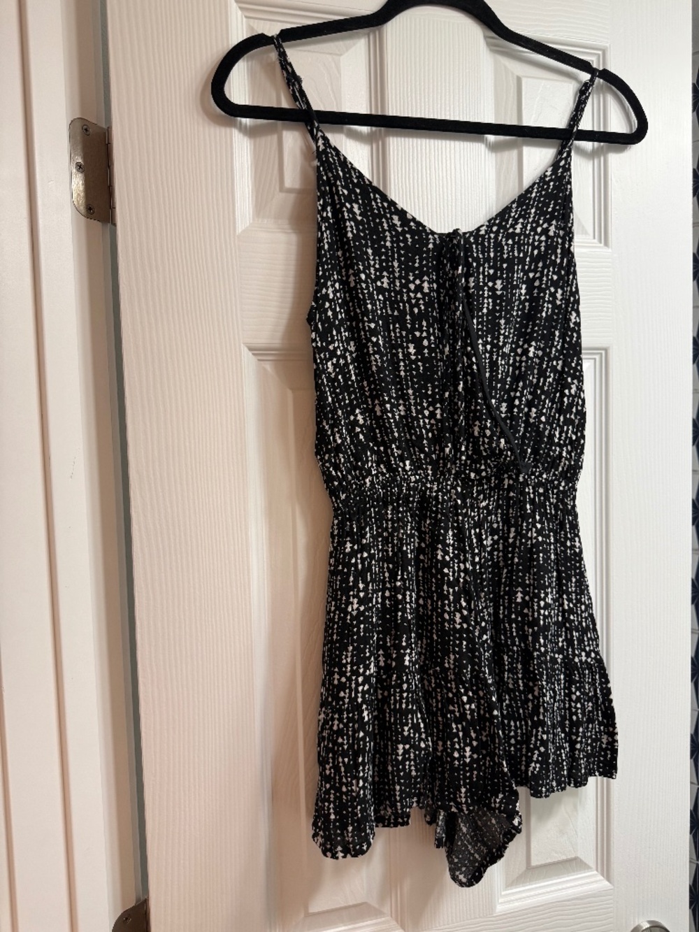 Black & White Printed Romper